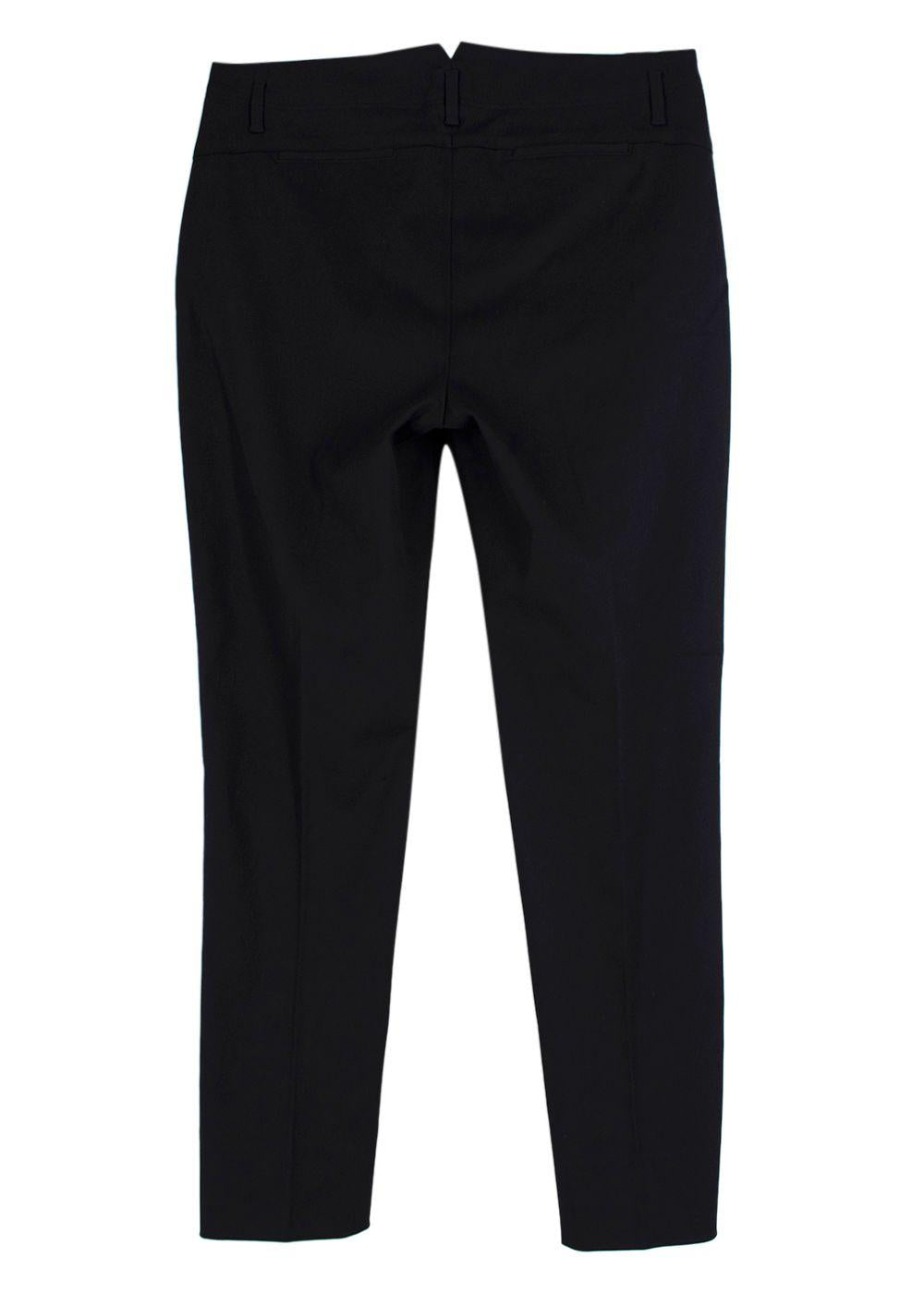 Loro Piana Black Cotton-blend Tapered Trousers
