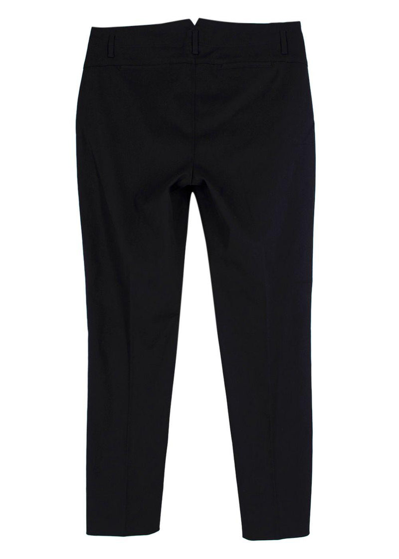 Loro Piana Black Cotton-blend Tapered Trousers
