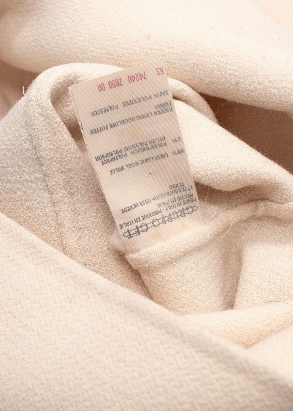 Valentino Boutique Buttermilk Sleeveless Wool Dress