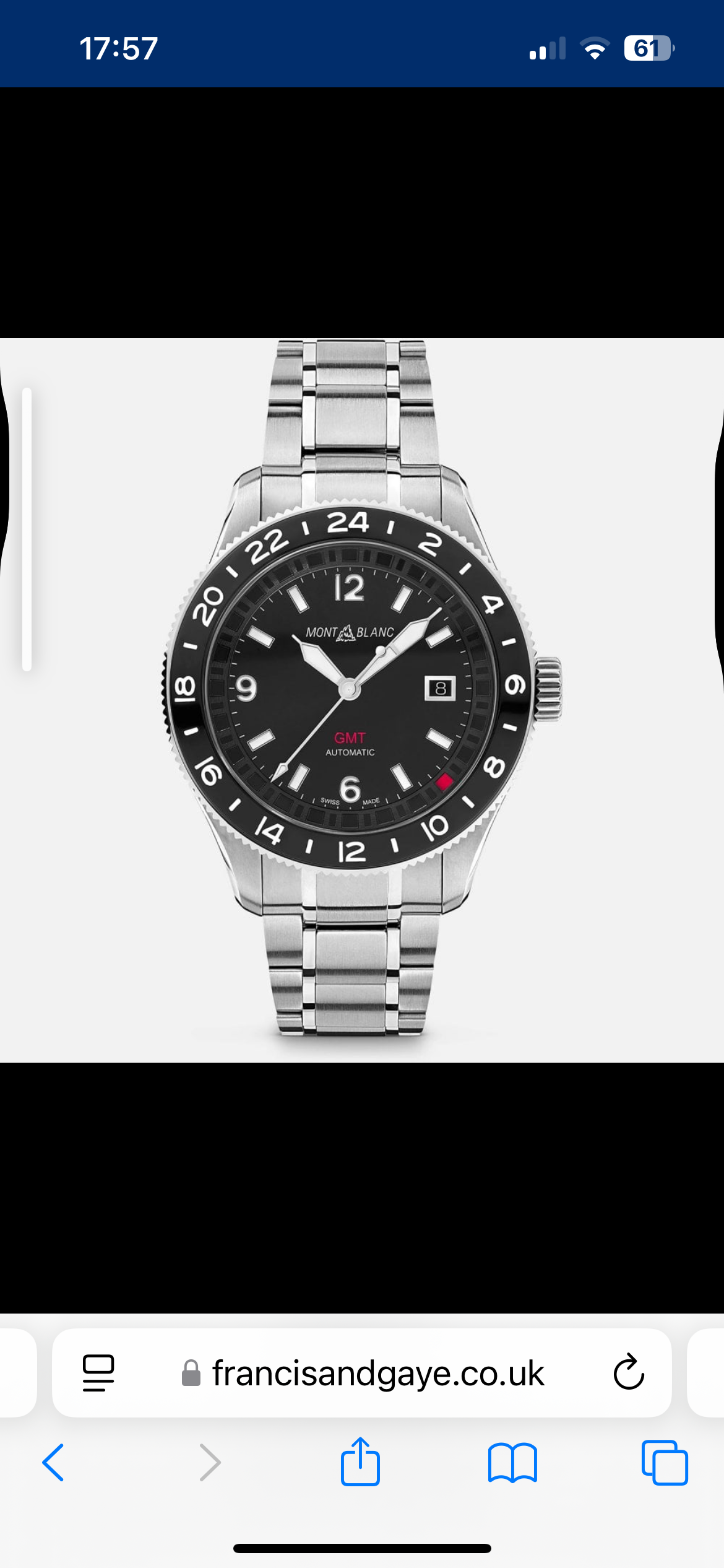 Mont Blanc 42mm 1858 GMT Automatic Date Watch