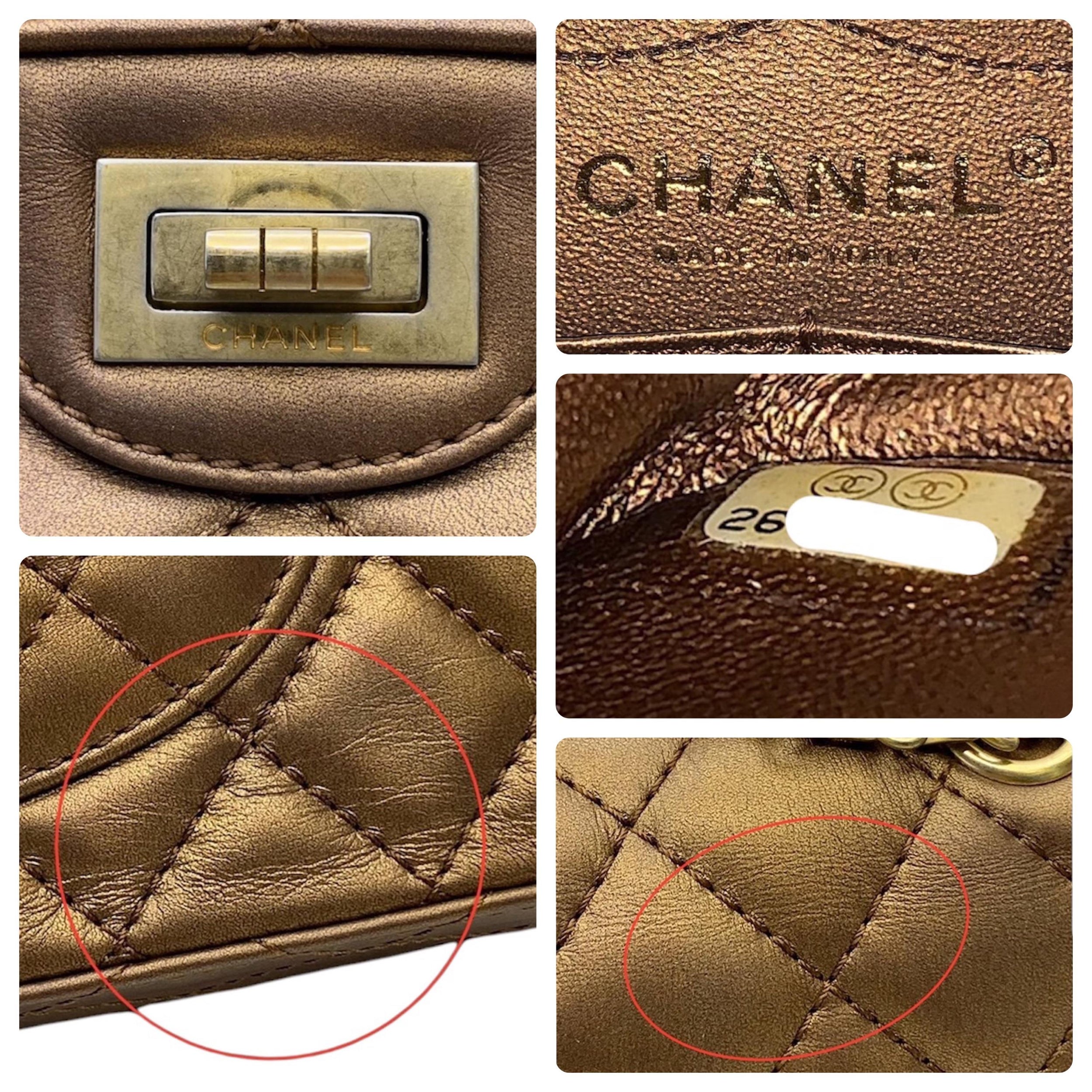 Chanel 2.55 Metallic Gold Reissue Double Flap Bag