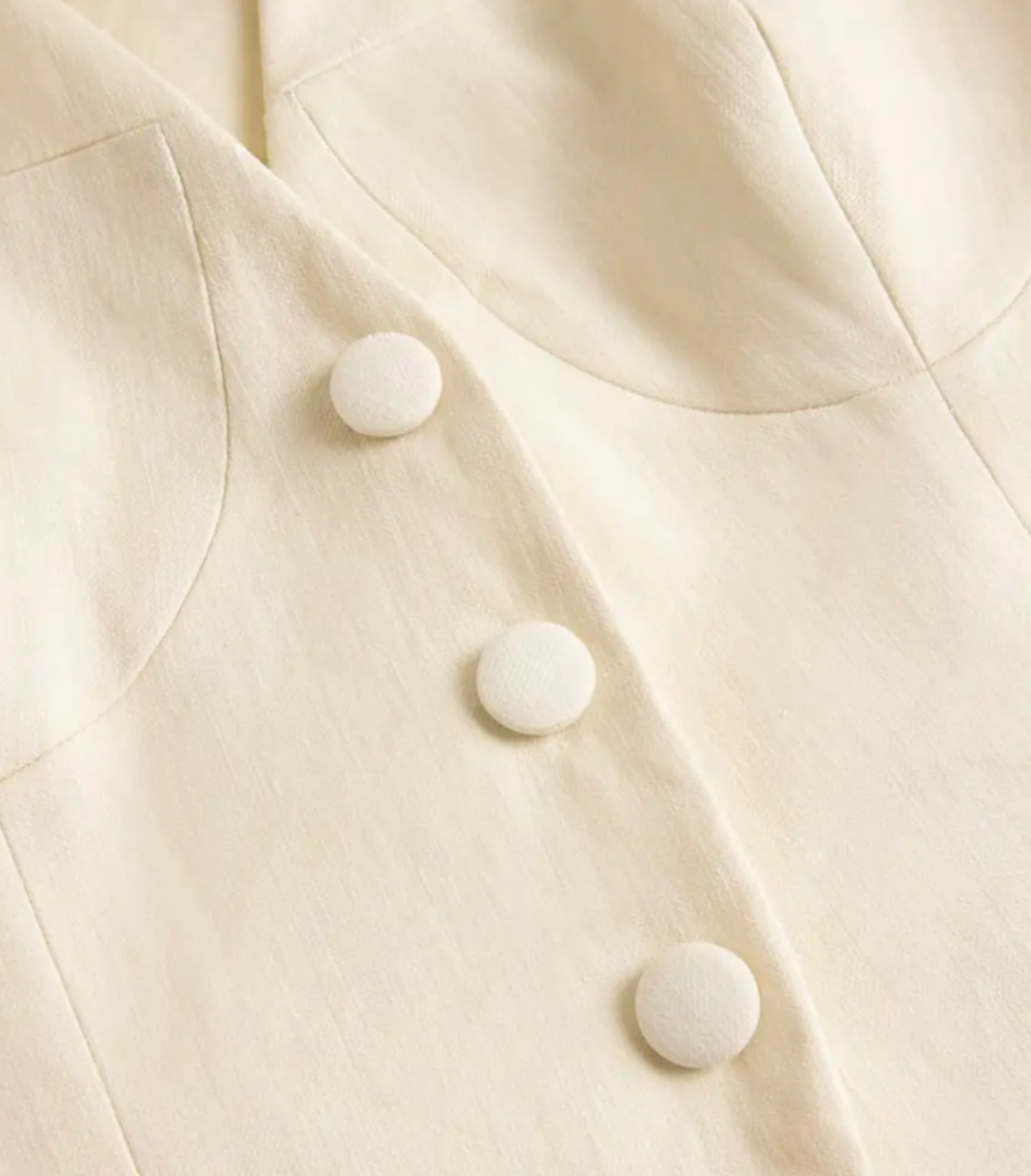 Sandro Linen Sleeveless Jacket