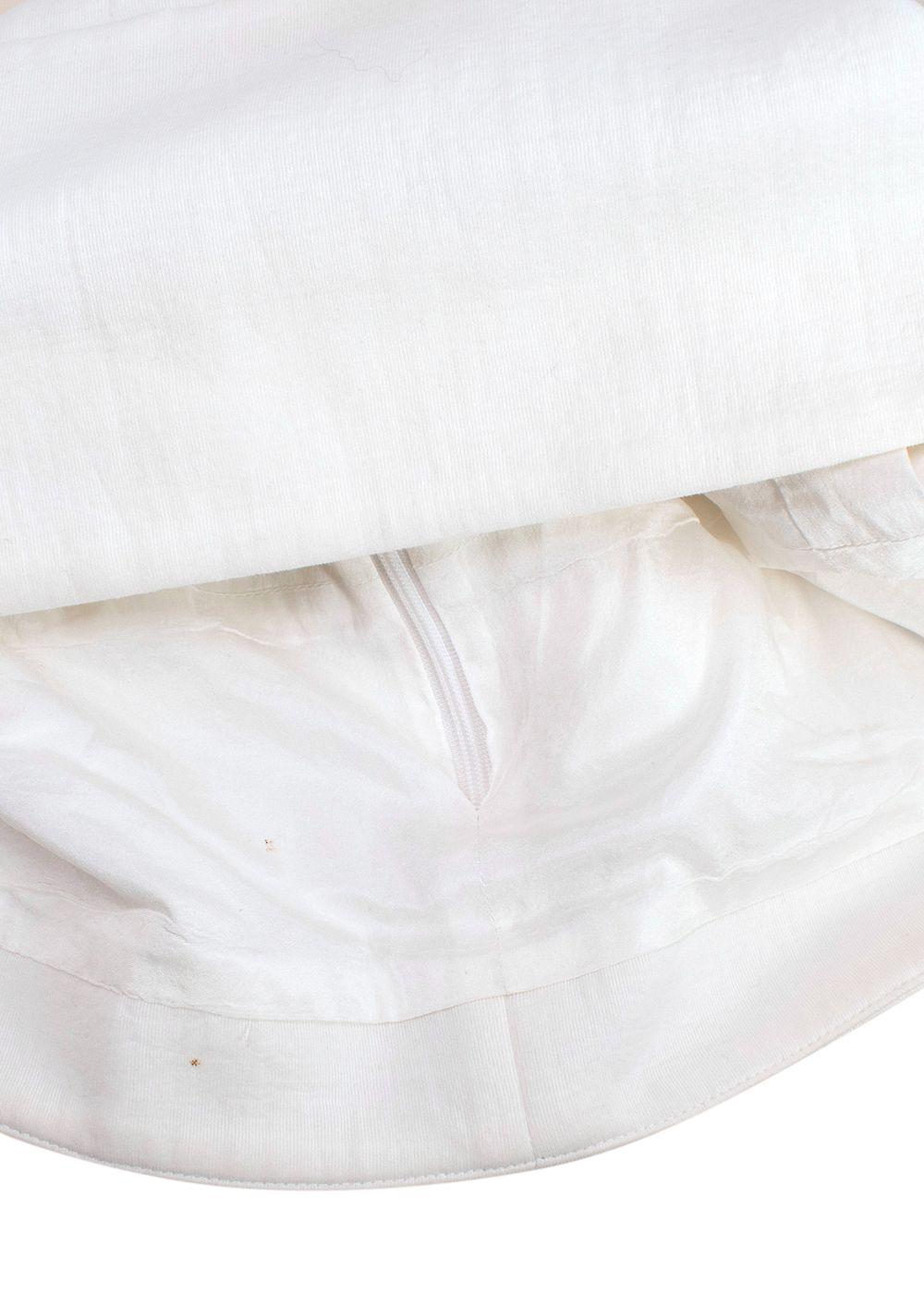 Victoria Beckham White Sleeveless Crepe Top