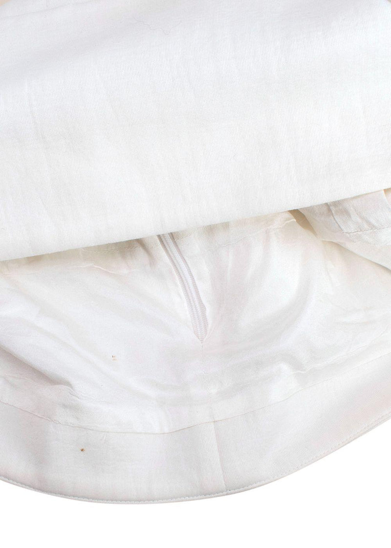 Victoria Beckham White Sleeveless Crepe Top