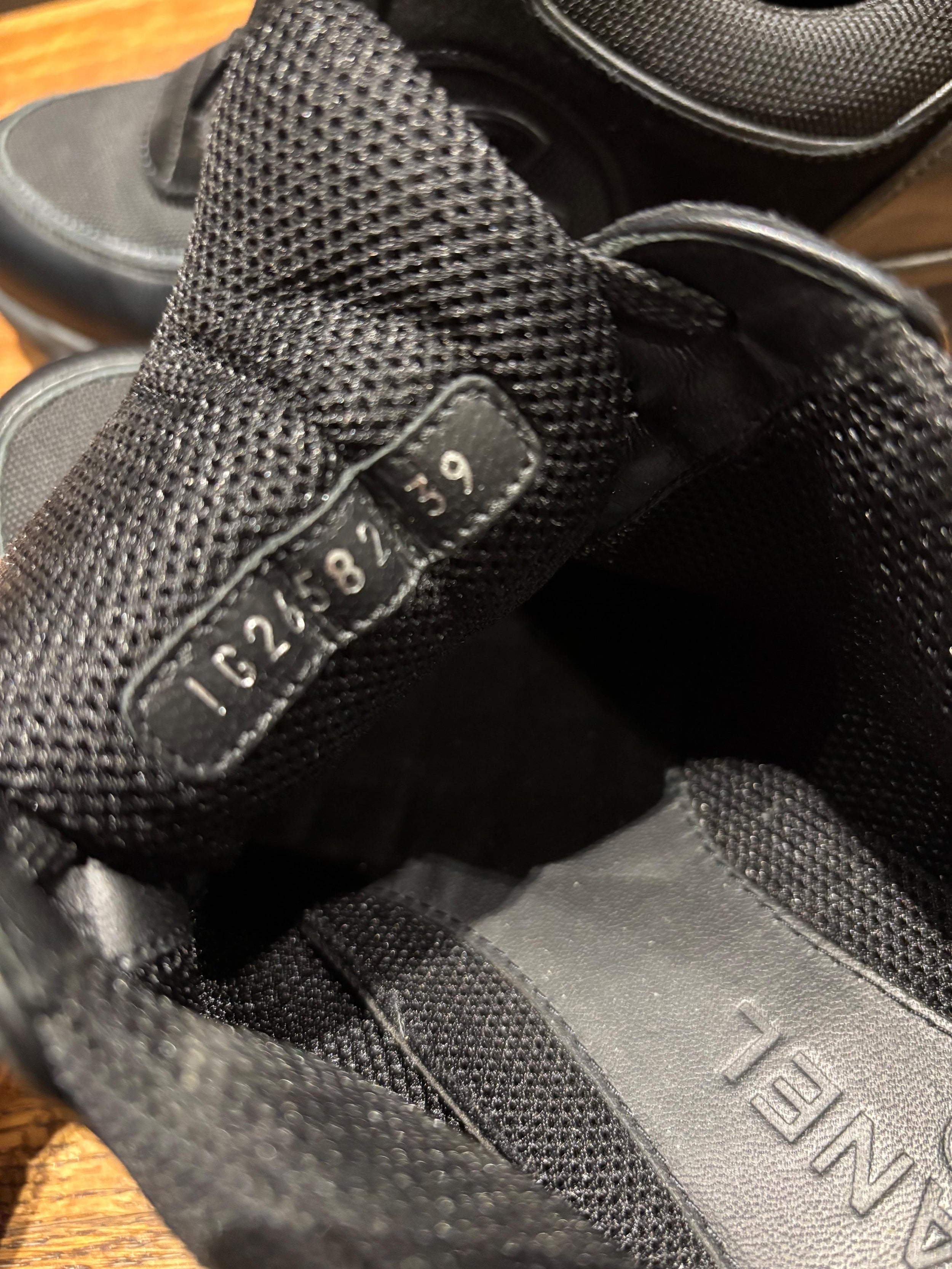 Chanel Black CC Trainers