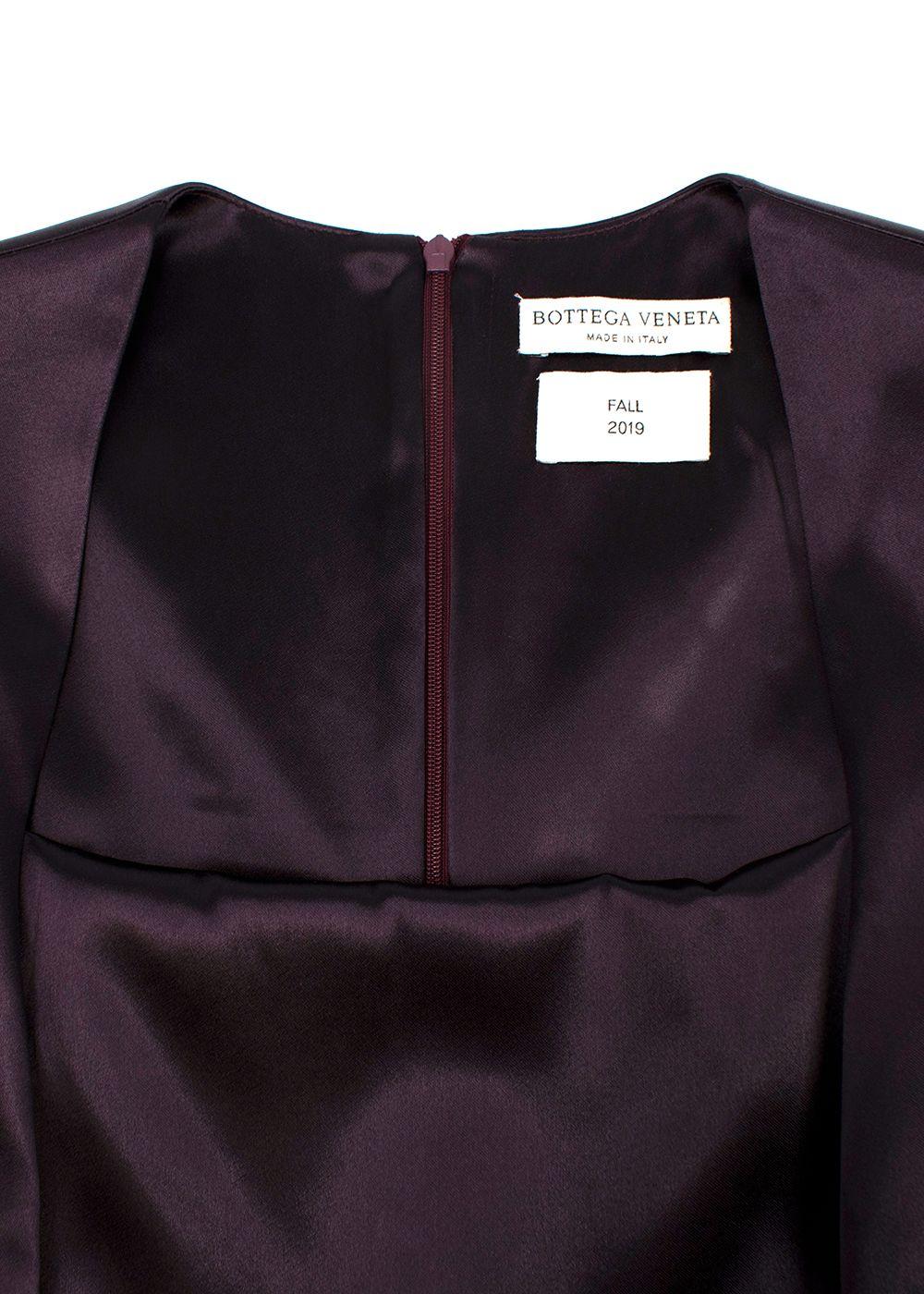 Bottega Veneta Square-neck Satin A-line Dress