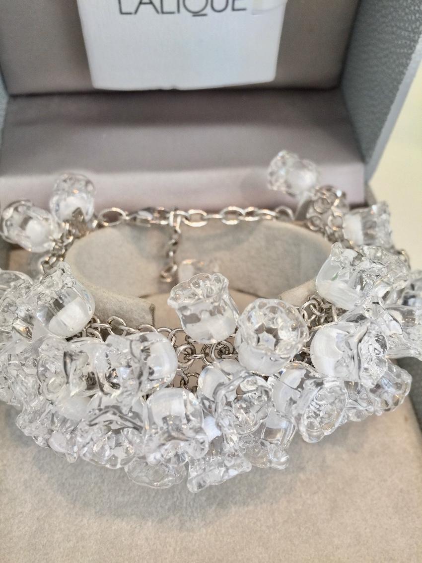 Lalique Rare Muguet Lily of the Valley Crystal Bracelet