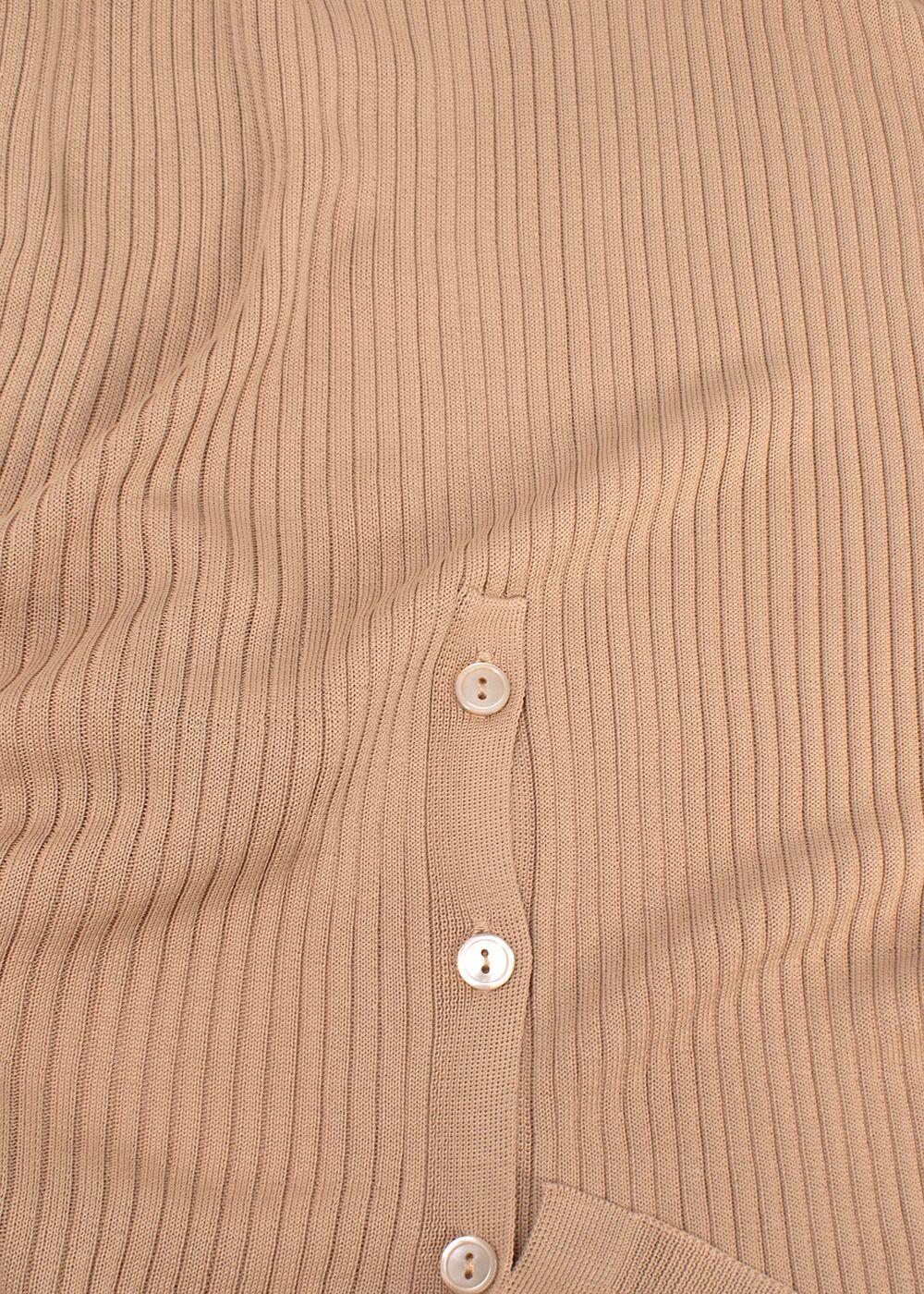 Aya Muse Beige Ribbed Tank Top
