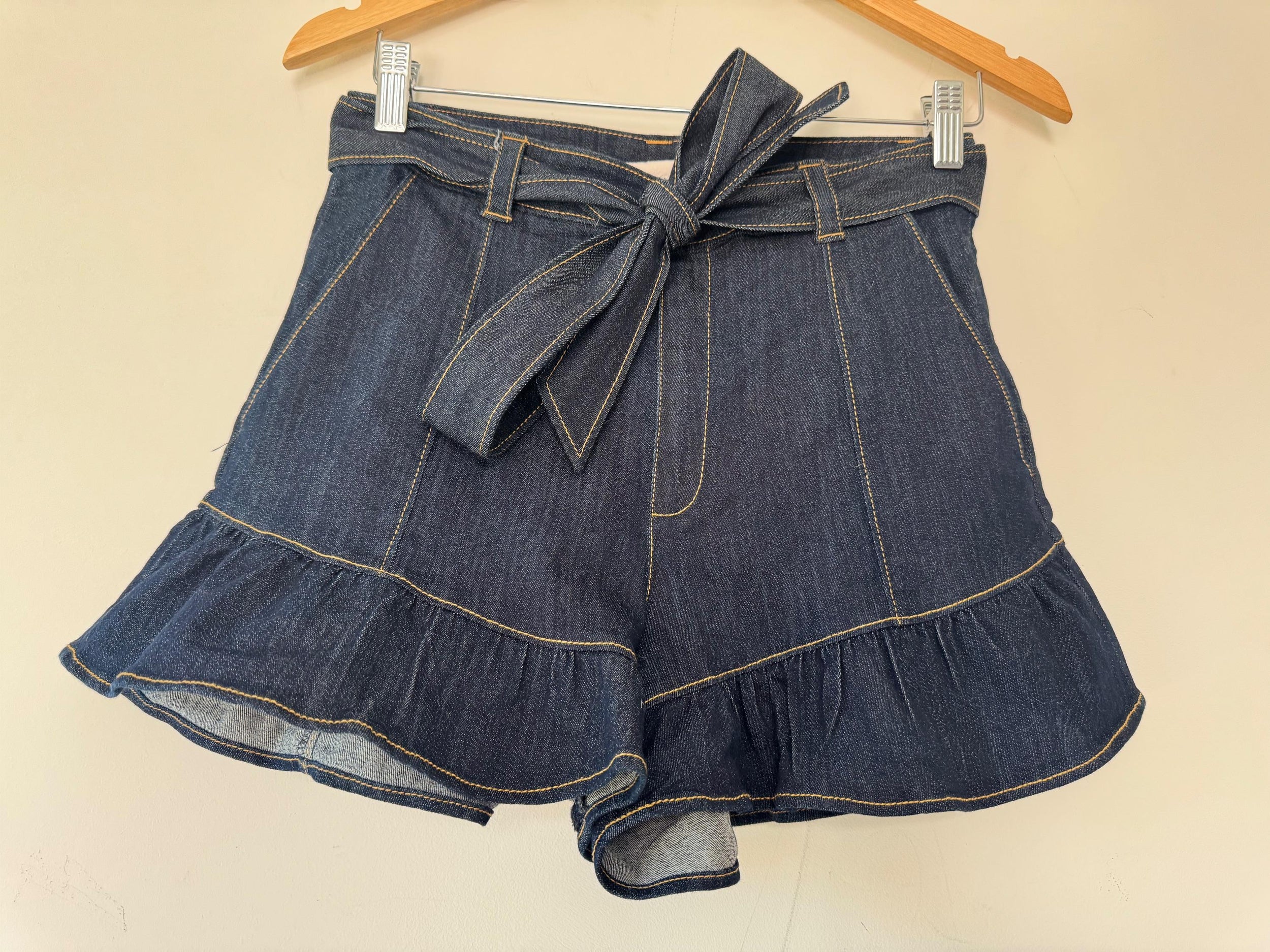 Denim Penny Belted Shorts