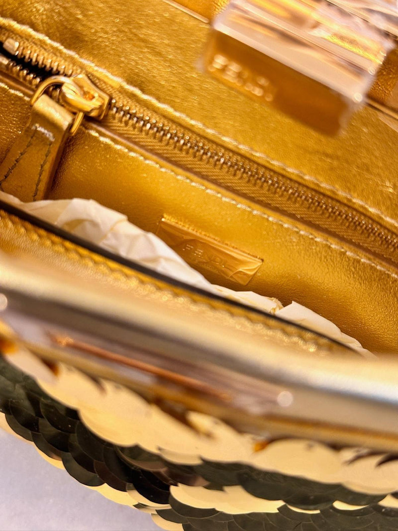 Fendi Gold Sequin Peekaboo