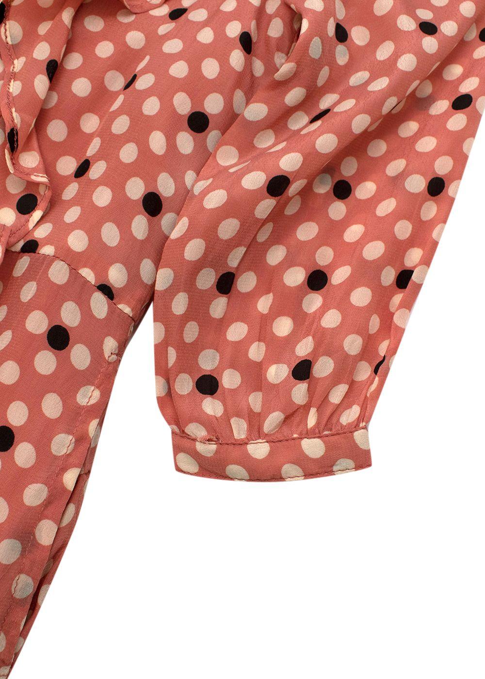 Kids 4Y Spotted Ruffled Dress