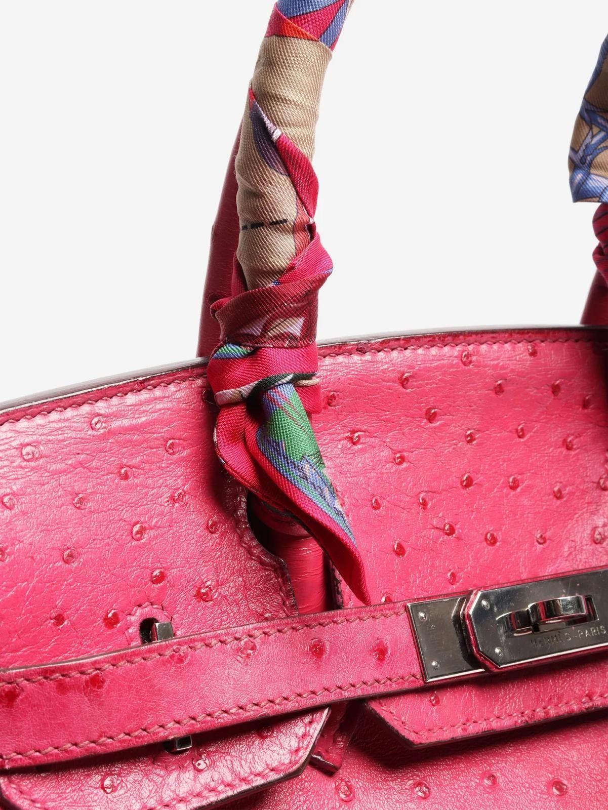 Hermes Pink Ostrich 2004 Birkin 30