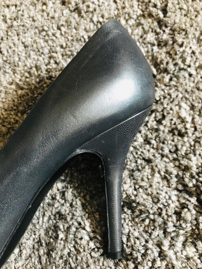 Helmut Lang Leather Pewter Pumps