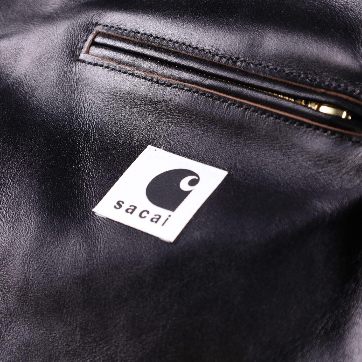 Sacai X Carhartt Wip Cotton Corduroy-Trimmed Leather Jacket