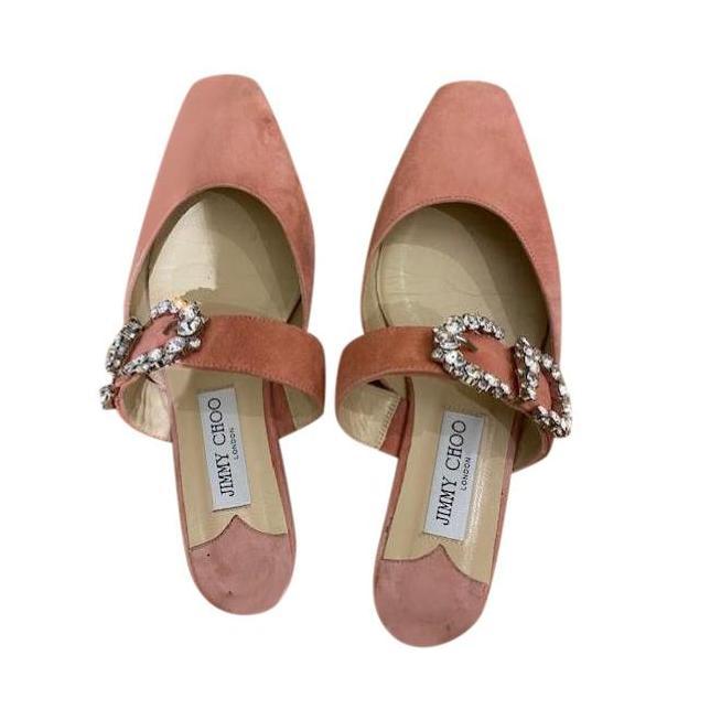 Jimmy Choo Candyfloss Suede Gee Flats