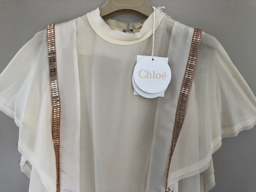 Chloe Crystal-embellished silk-crepe blouse