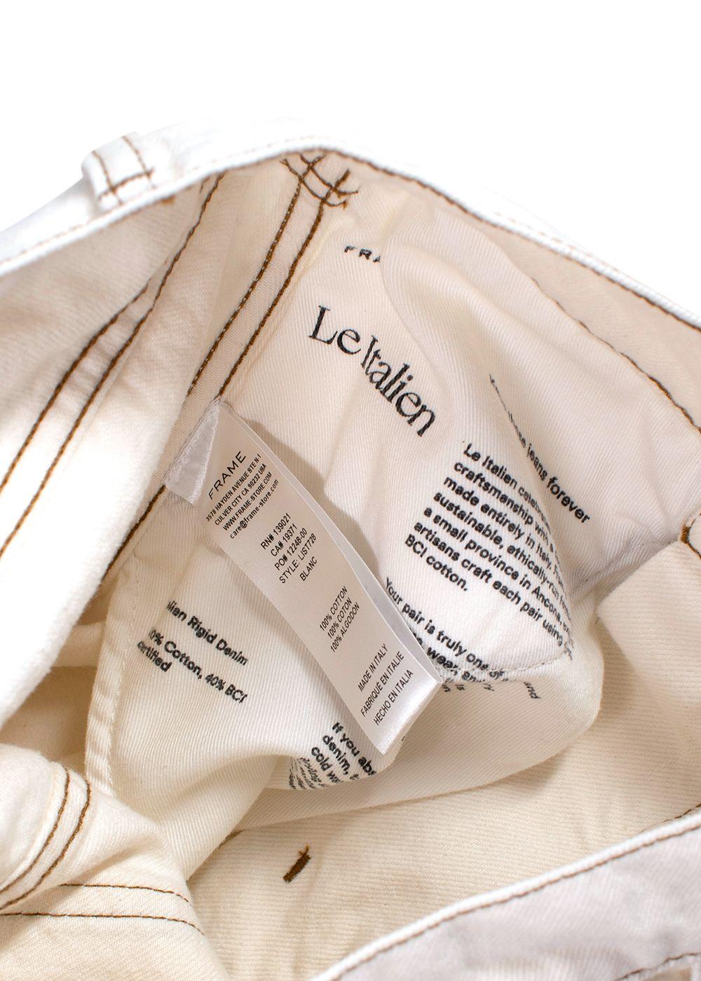 Frame Cream Le Italien Straight Leg Jeans