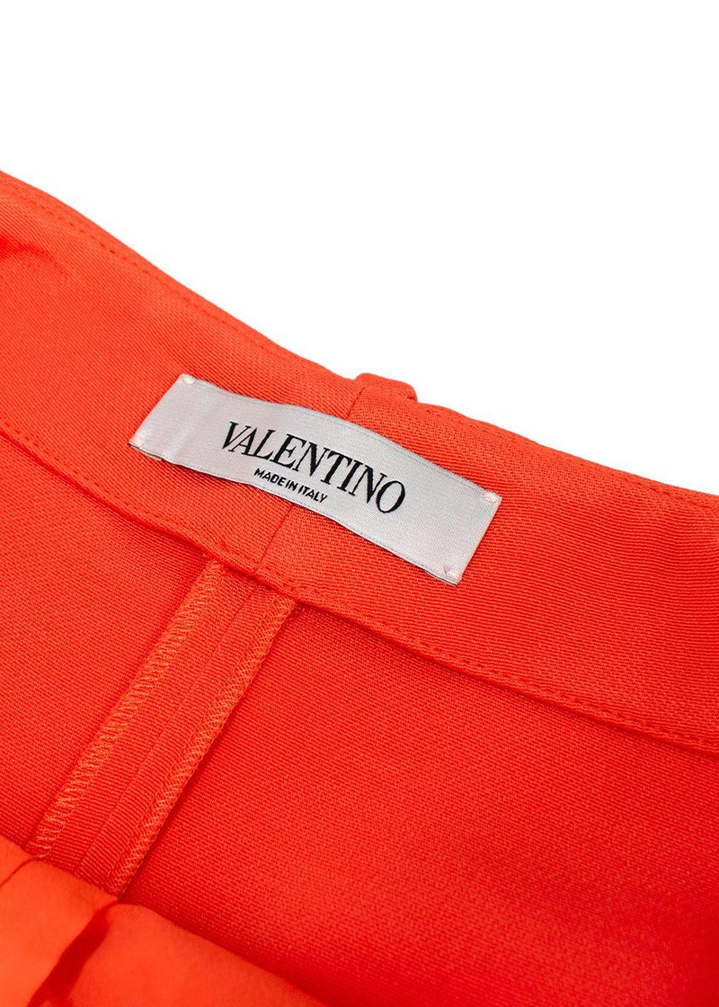 Orange Wool  Asymmetric Skort