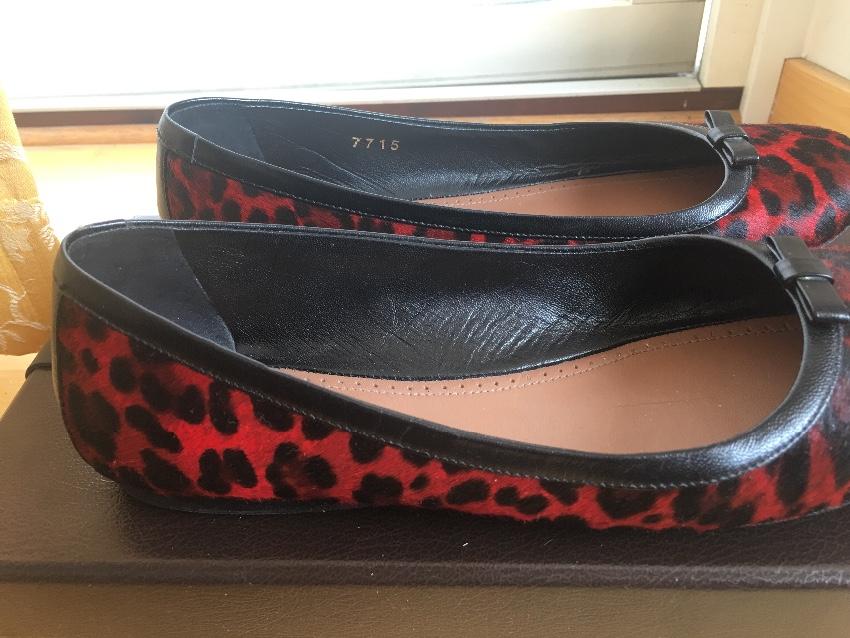 Alaia calf hair ballerina flats