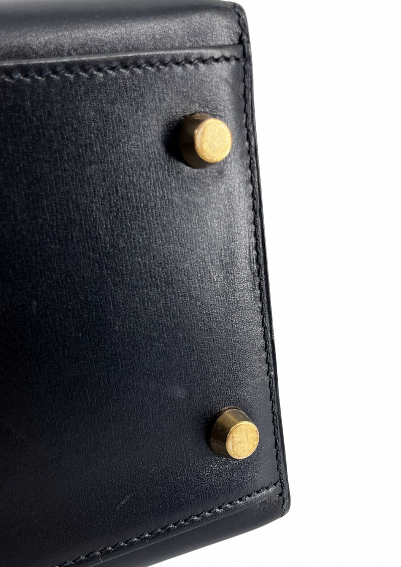 Hermès  Black Calf Leather Kelly 32cms