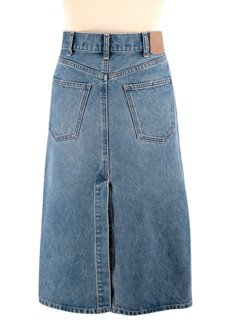 Celine Denim Midi Skirt