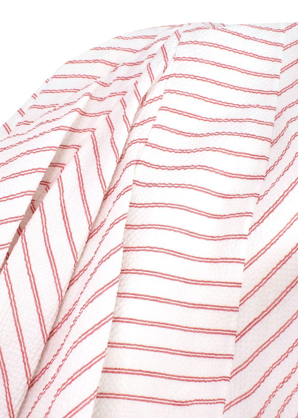 Rosie Assoulin White and Red Striped Dress