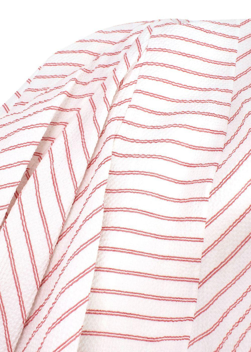 Rosie Assoulin White and Red Striped Dress