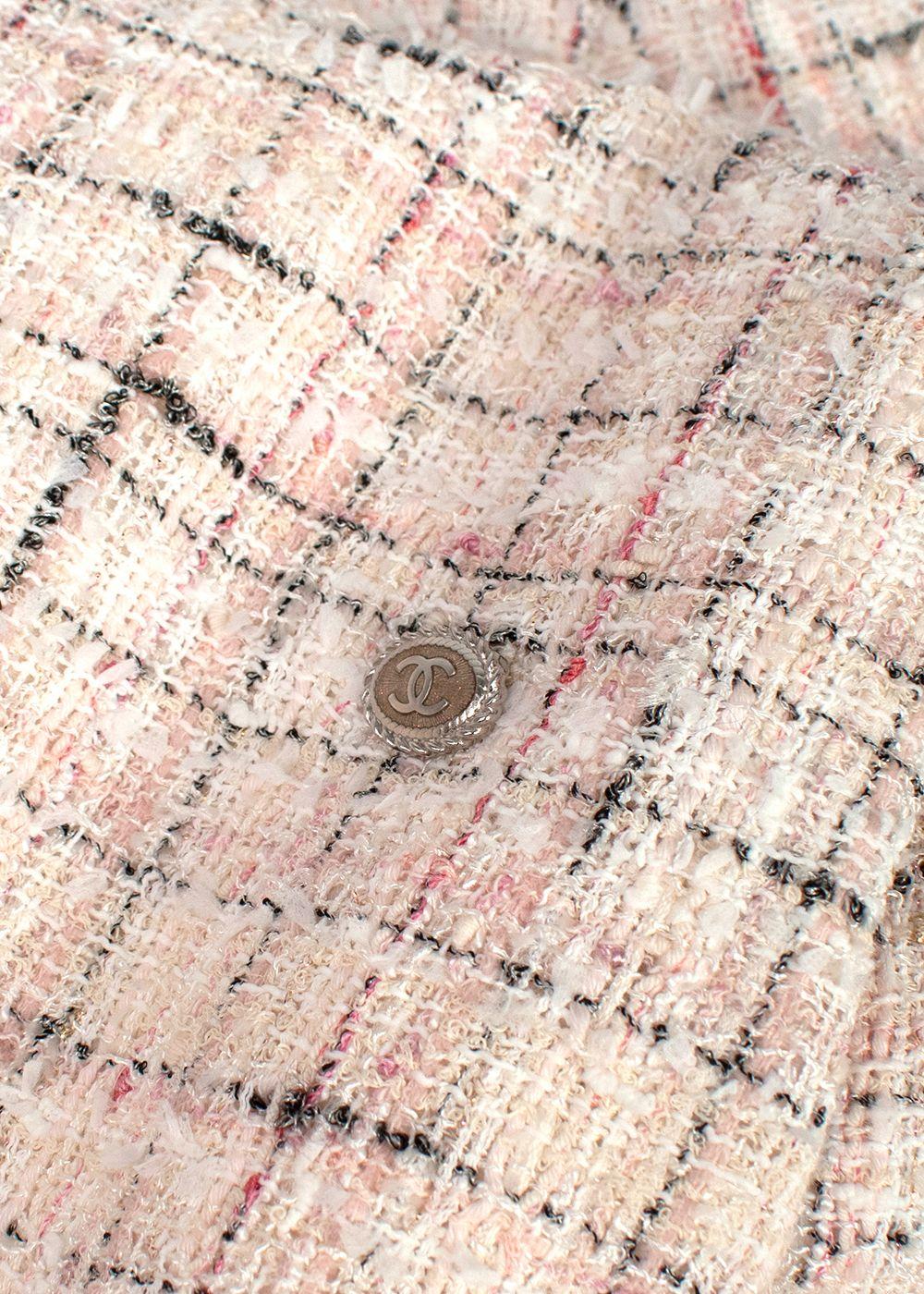 Chanel Baby Pink Tweed Mini Dress