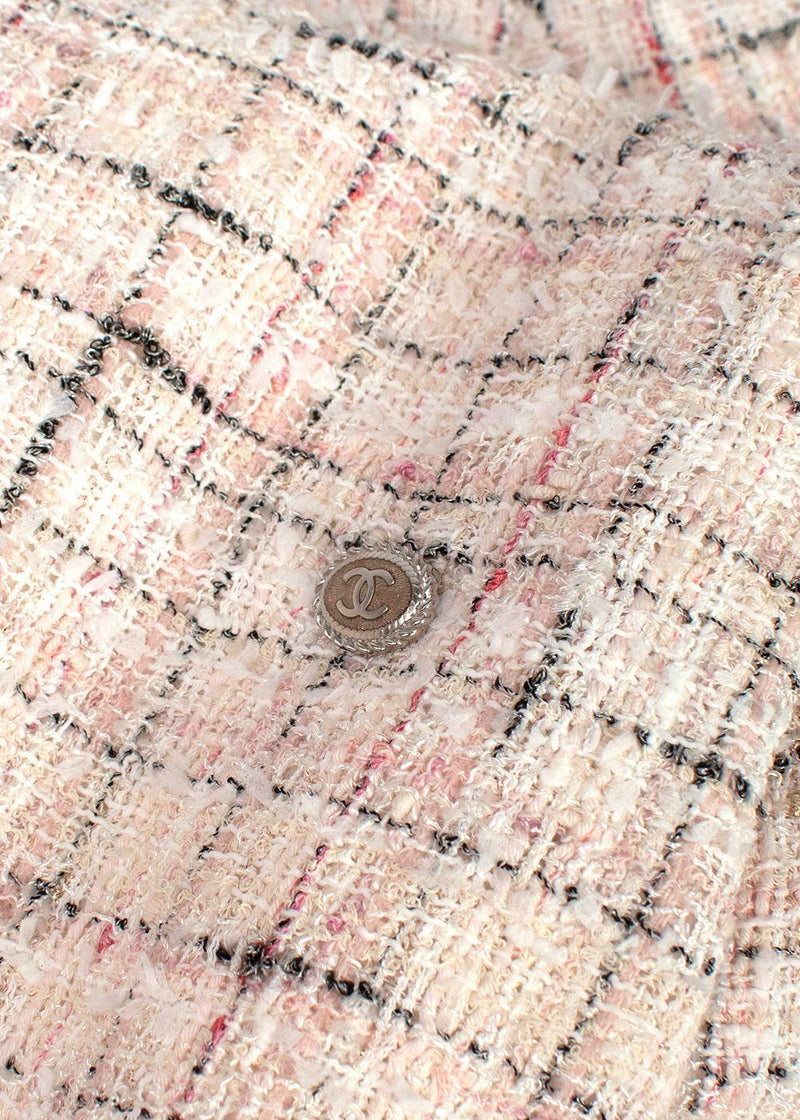Chanel Baby Pink Tweed Mini Dress