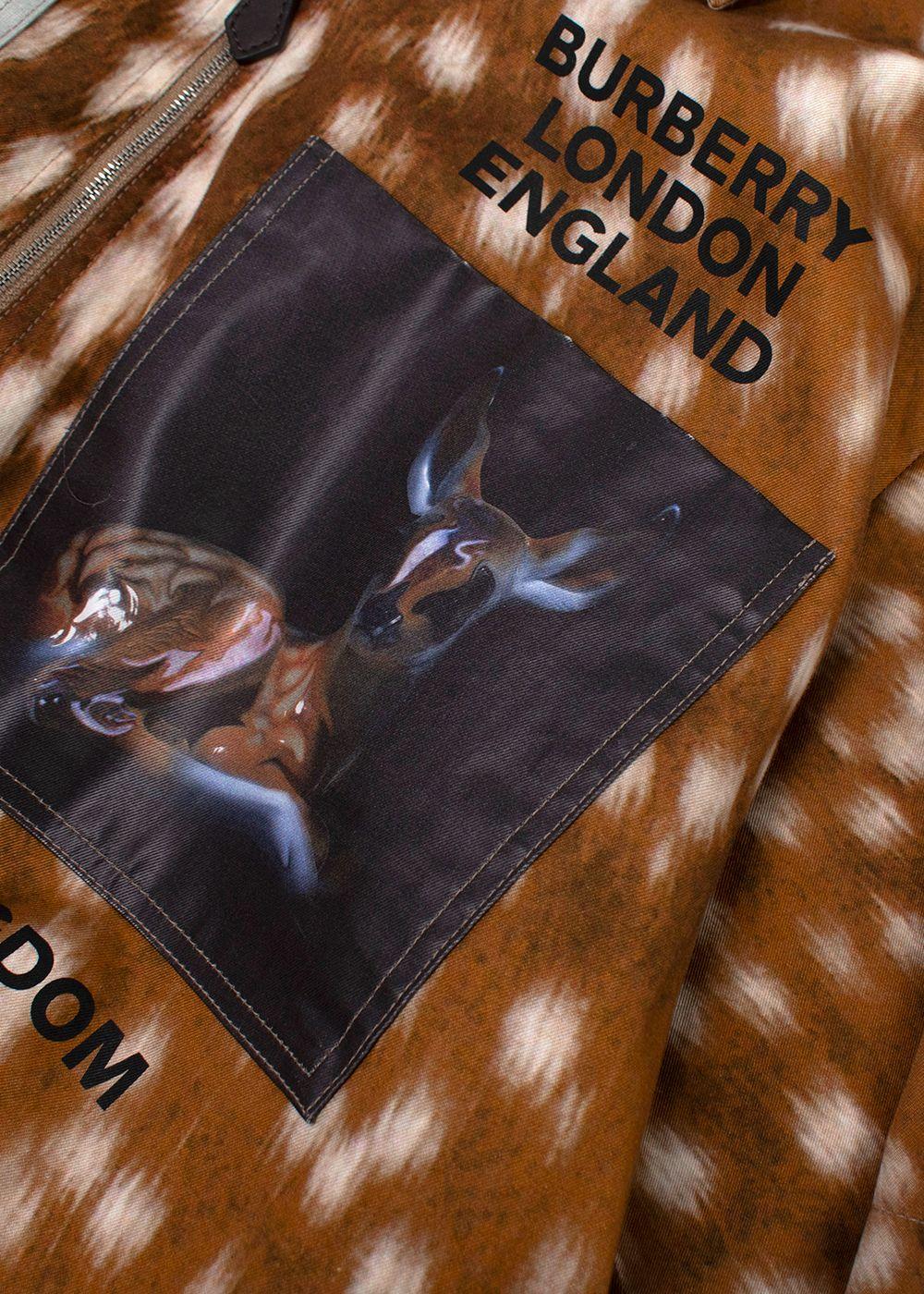 Burberry Deer-Print Patch Polo Shirt