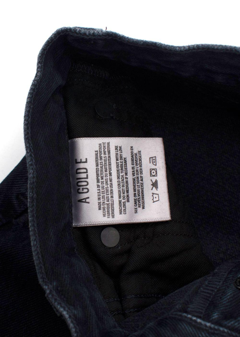 Agolde Black Straight Leg Denim Jeans