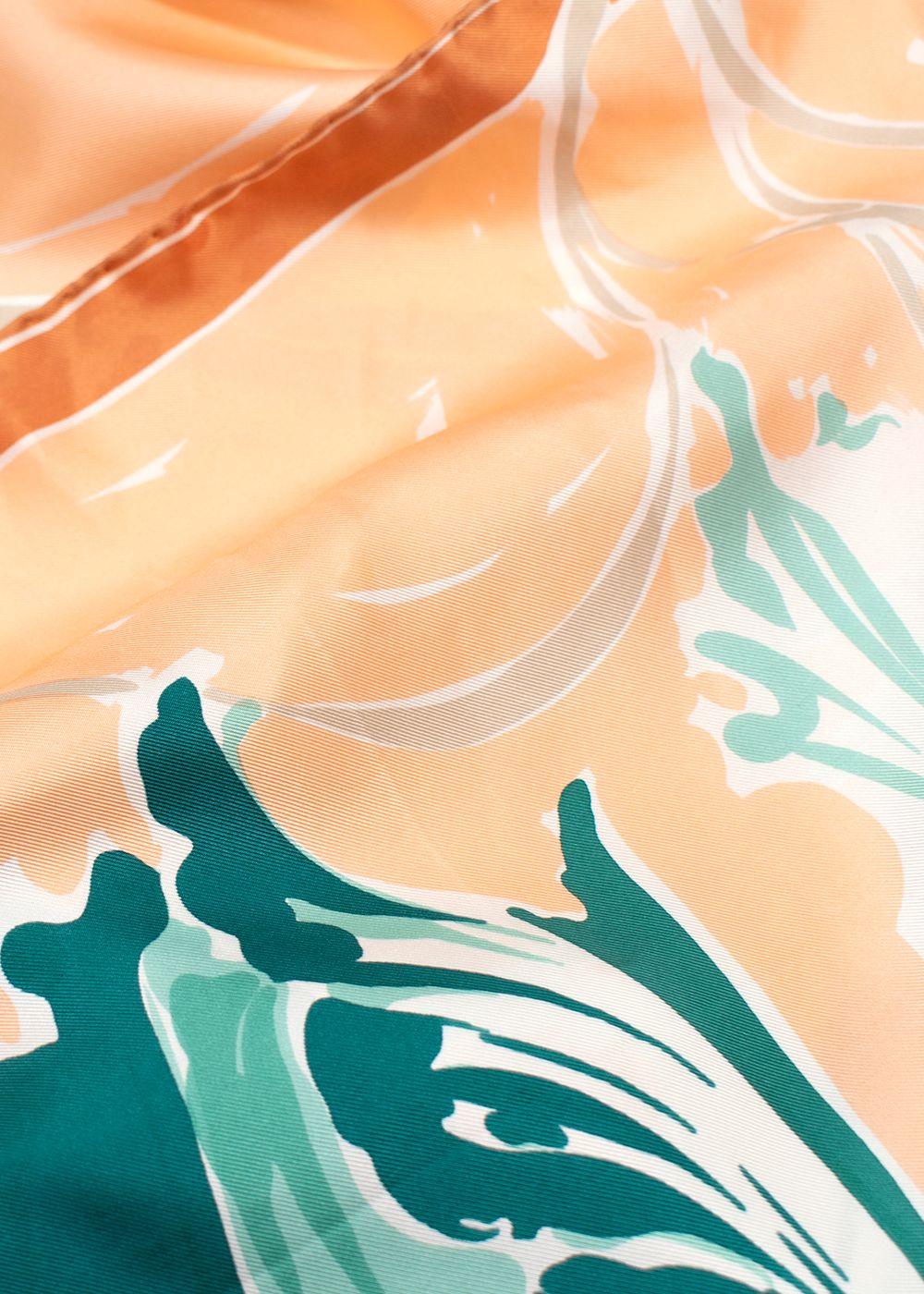 Balenciaga Floral-Print Silk Scarf
