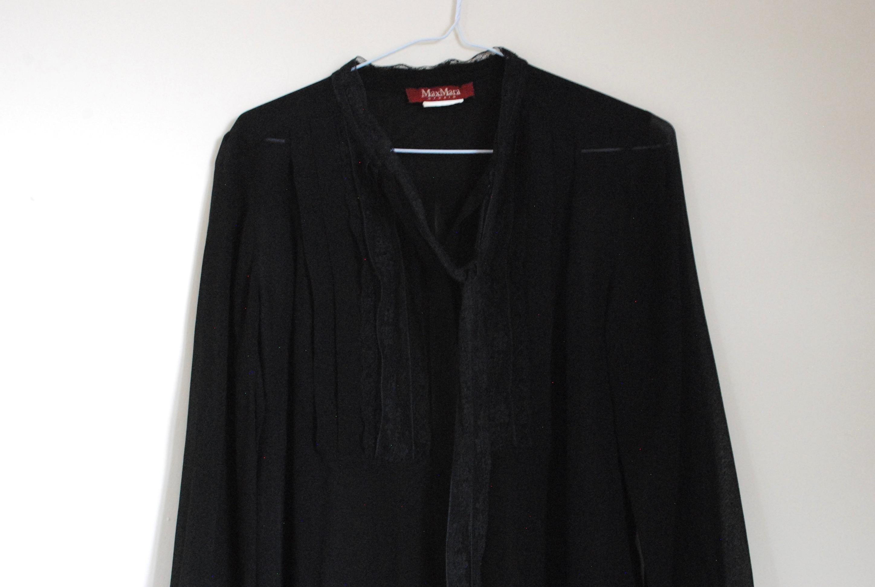 MaxMara Black Lace Blouse