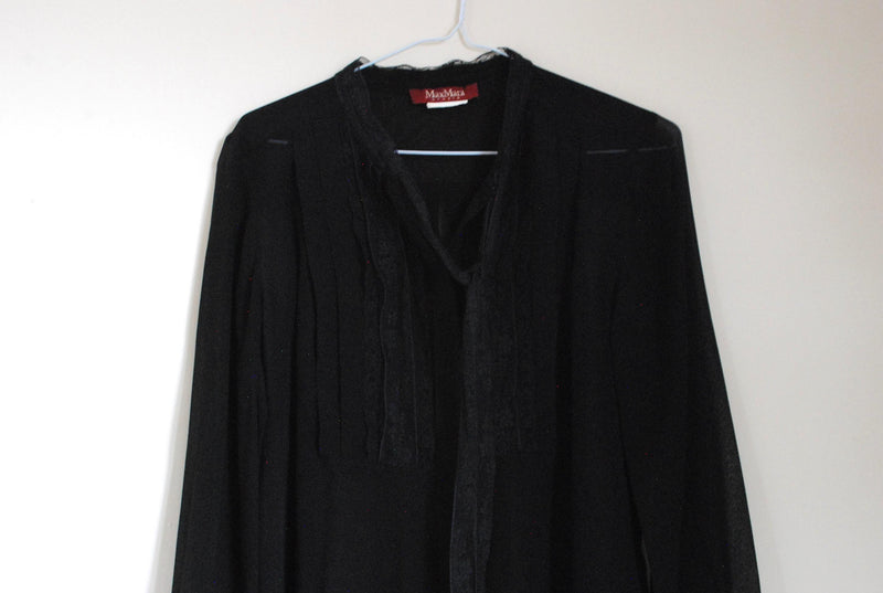 MaxMara Black Lace Blouse