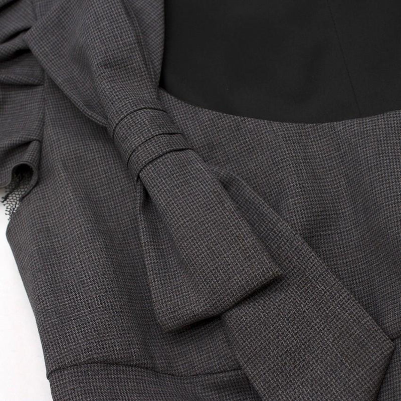 Red Valentino wool-blend houndstooth dress