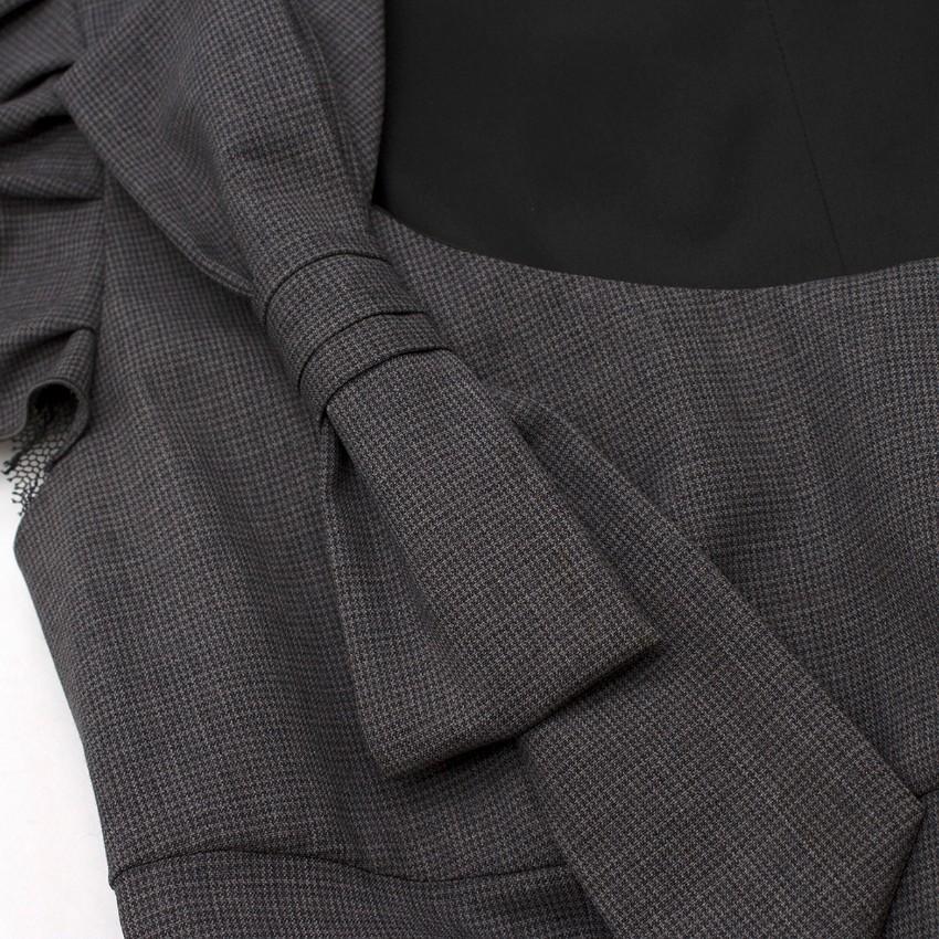 Red Valentino wool-blend houndstooth dress