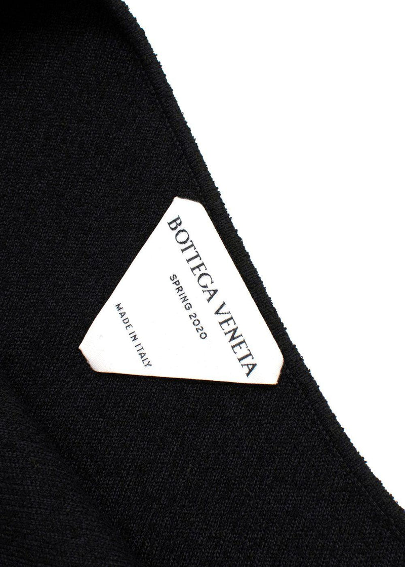 Bottega One Shoulder Black Midi Dress