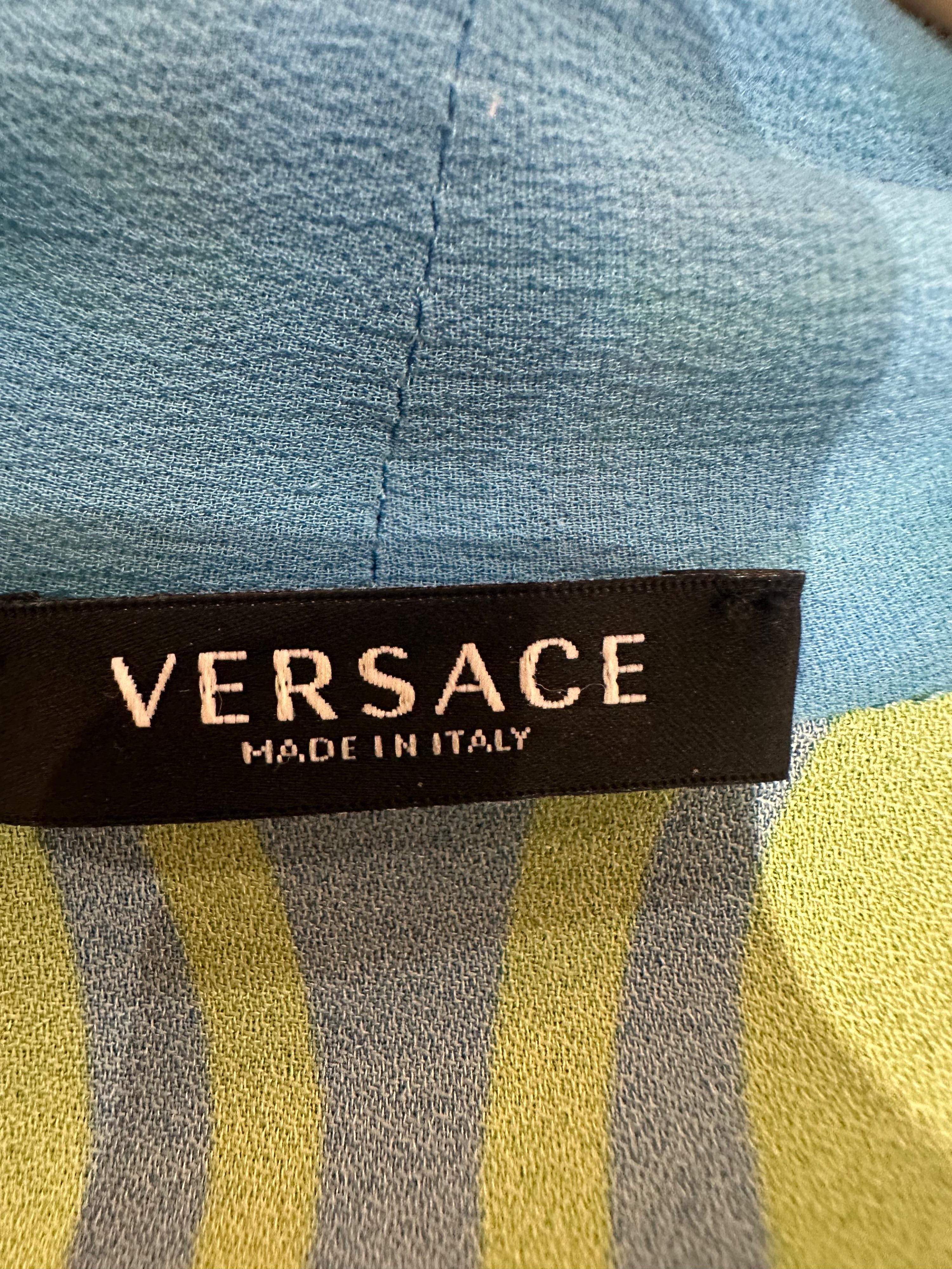 Versace Multicoloured Draped Bodysuit