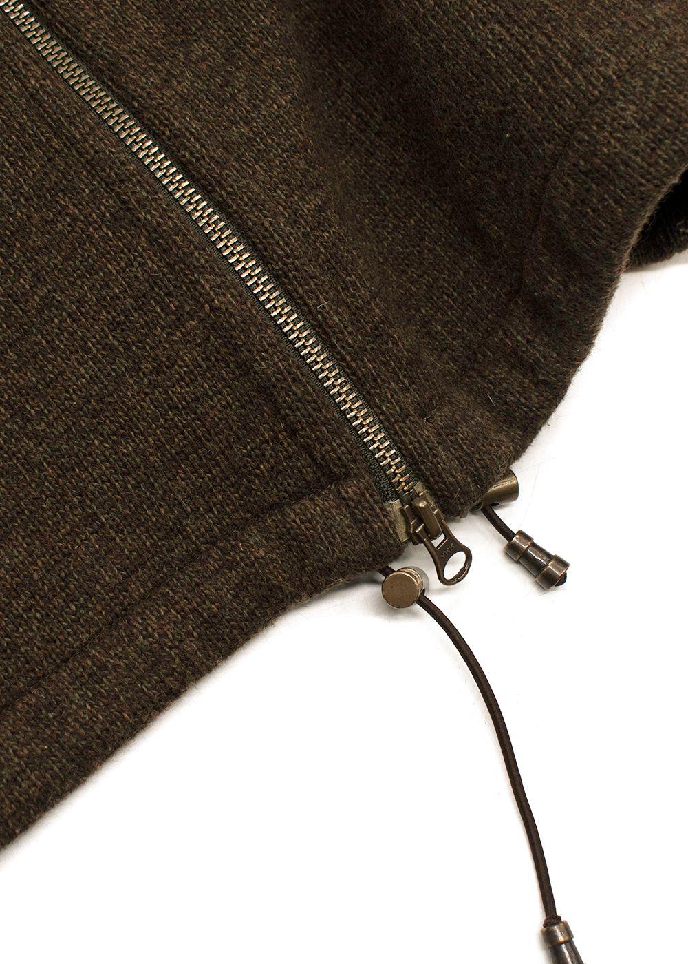 Barbour Khaki Longline Wool Blend Fleece