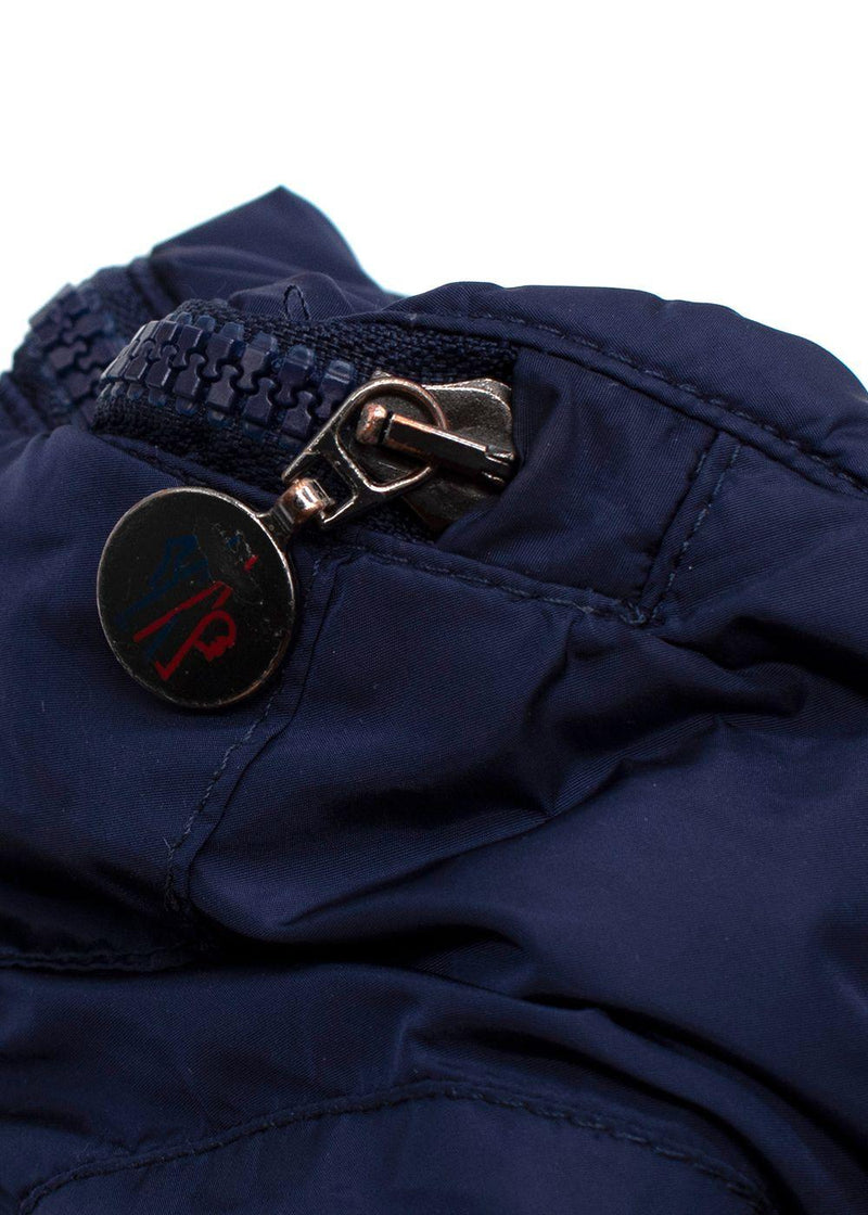 Moncler Navy Flammette Long Down Puffer Coat