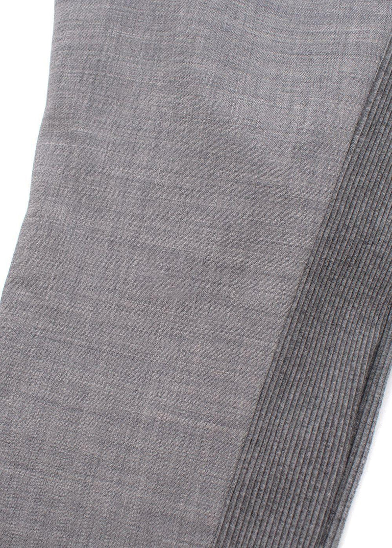 Grey Stretch Knit Slim Fit Trousers