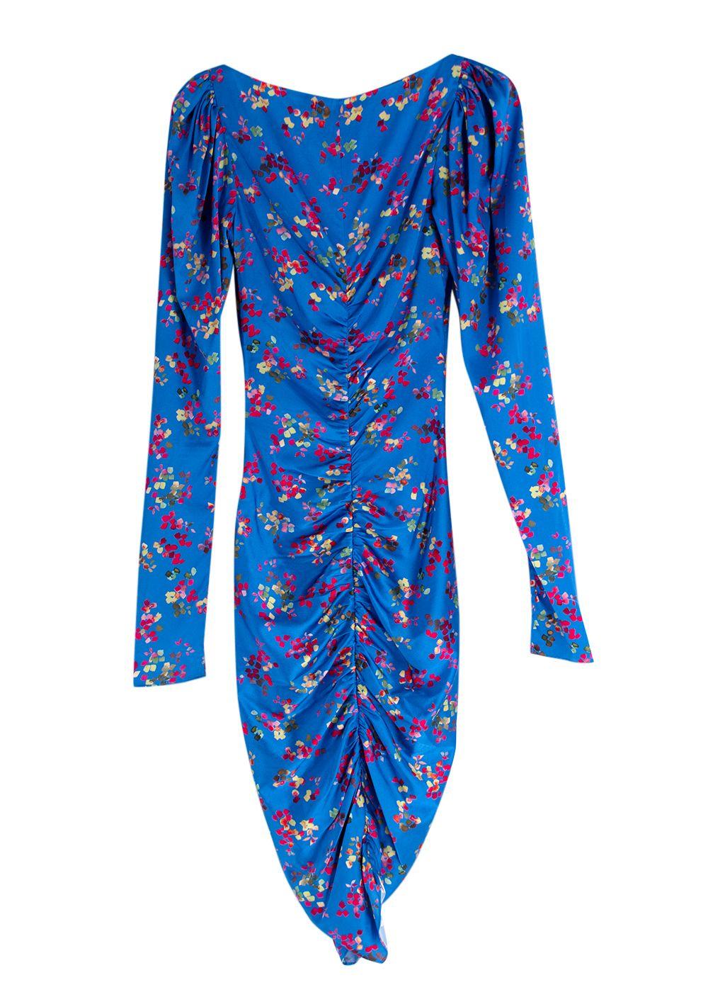 Caroline Constas Colette Dress in Blue Floral