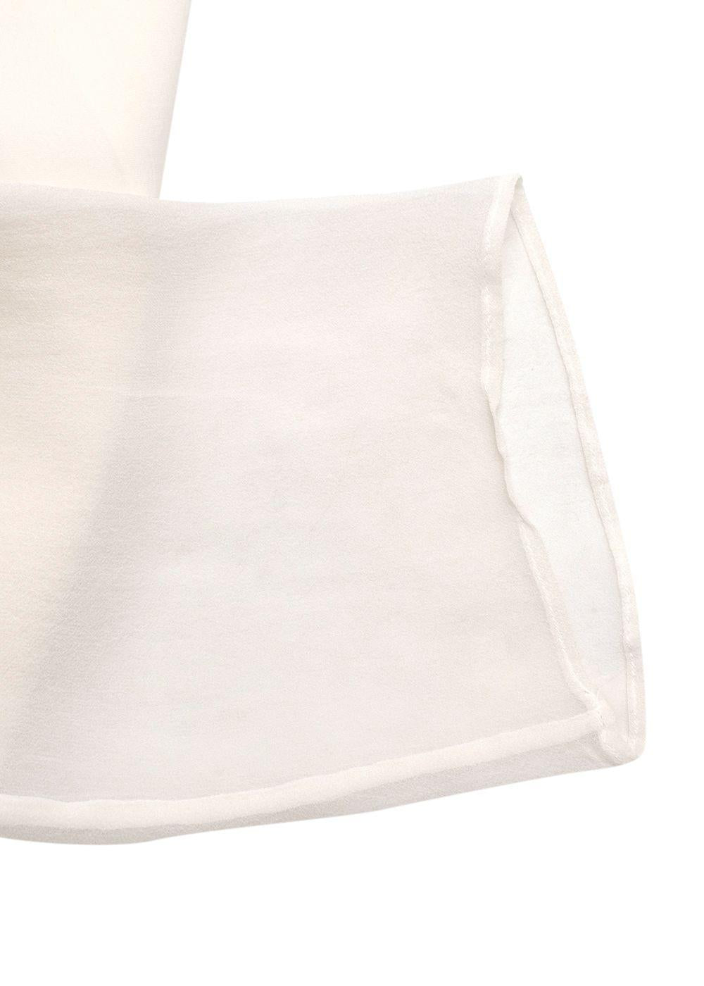 Brunello Cucinelli Cream Silk Satin Blouse