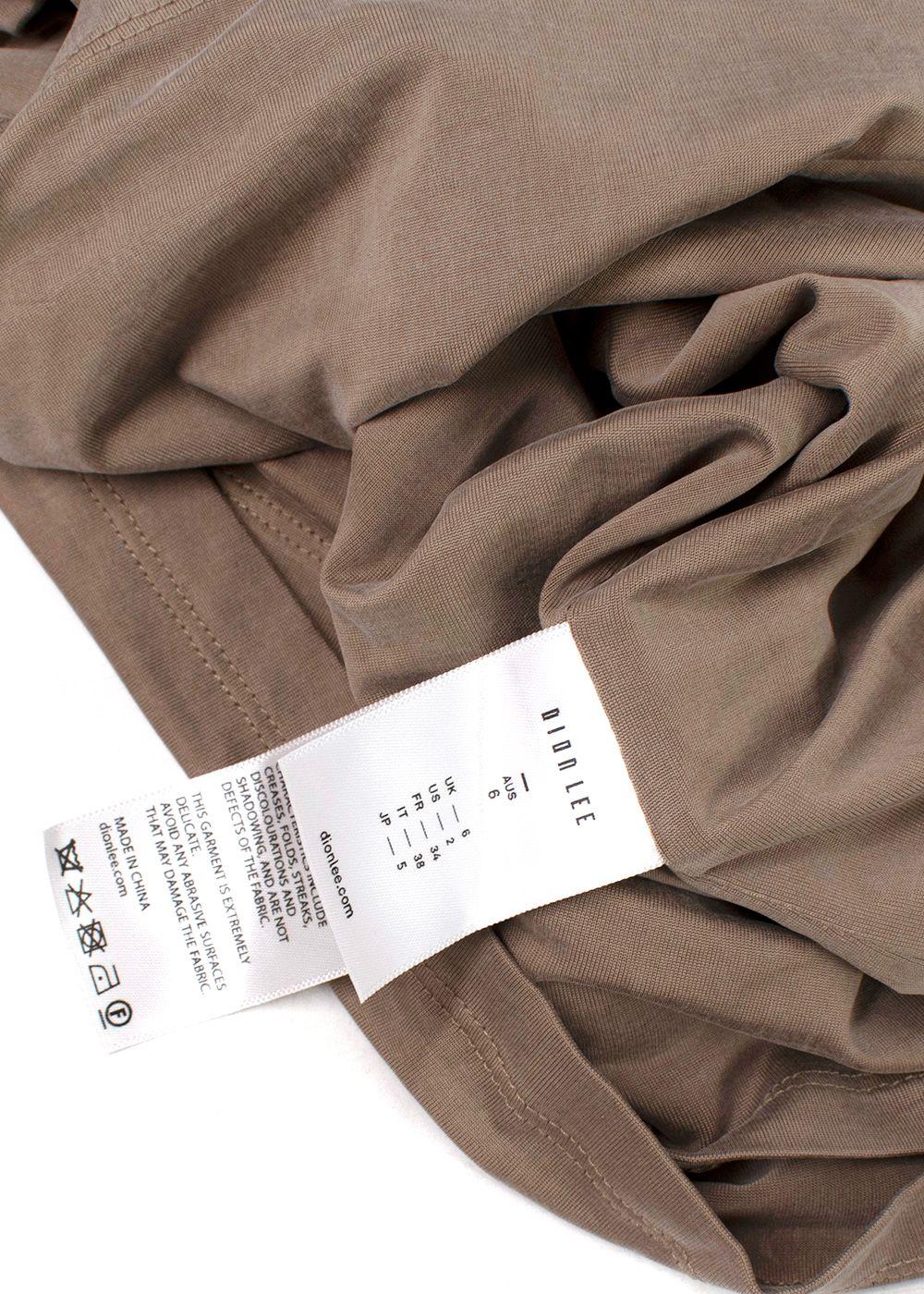 Dion Lee Taupe Cut Out Halterneck Mini Dress
