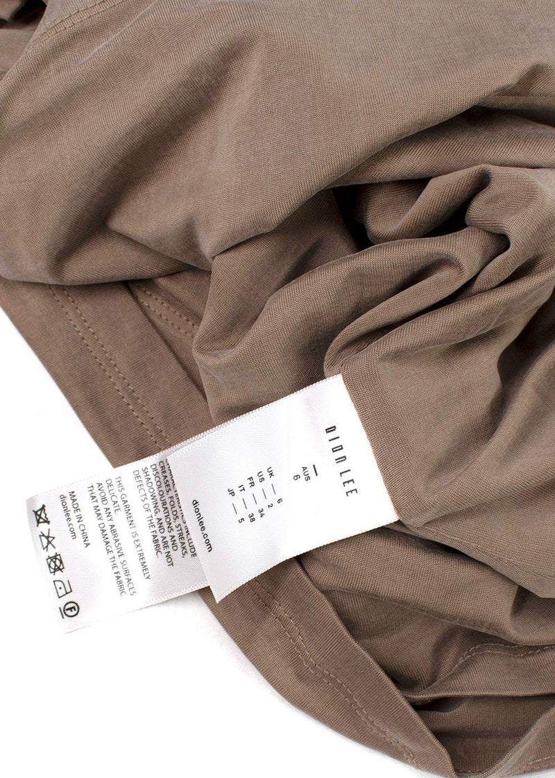 Dion Lee Taupe Cut Out Halterneck Mini Dress