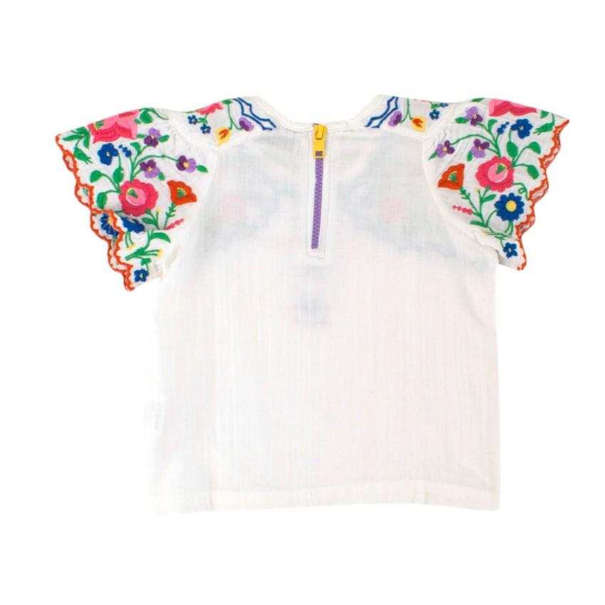 Stella McCartney Kids 2Y Multi Color Embroidered Top