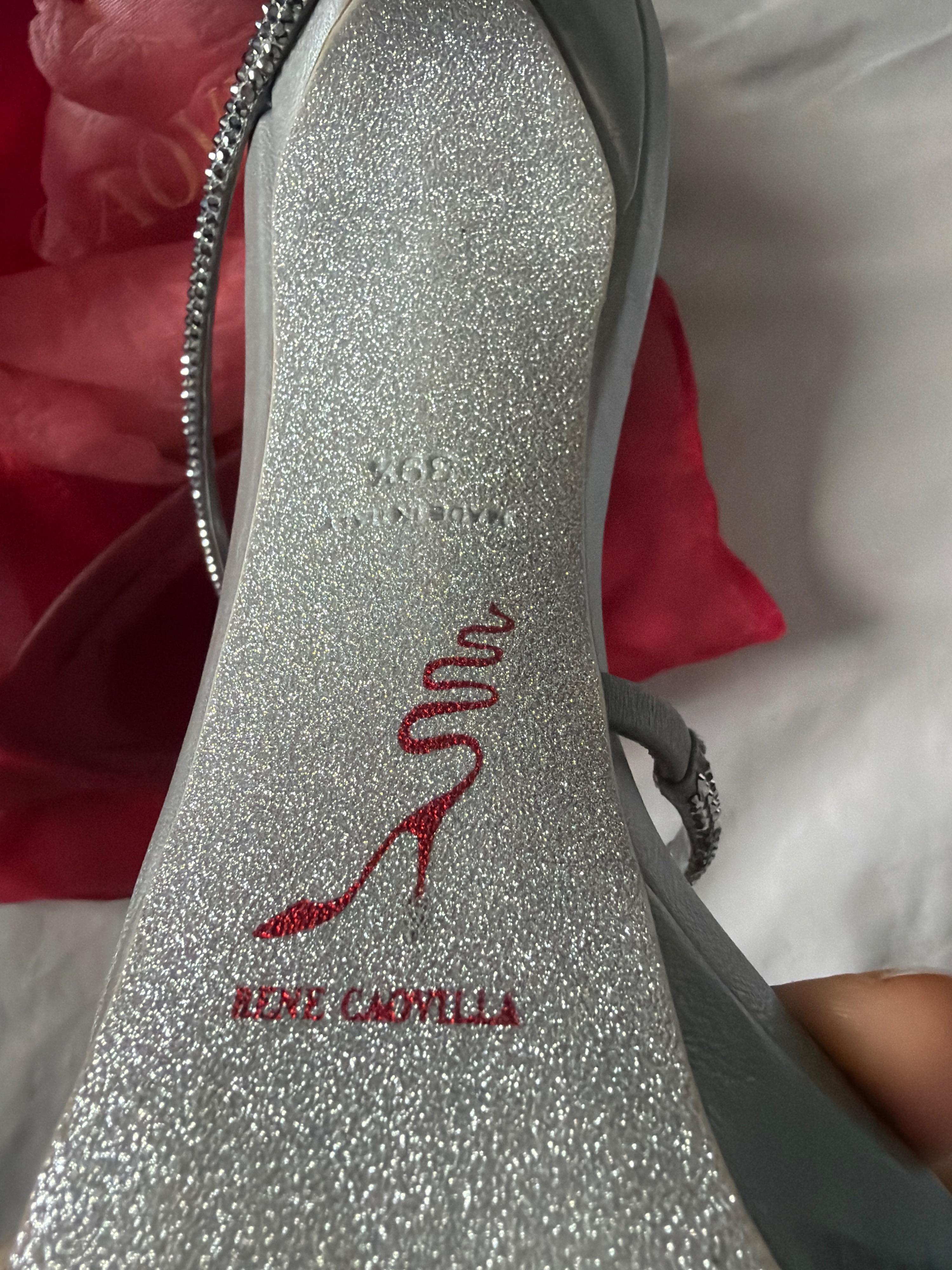 René Caovilla Silver Margot 120 Crystal-embellished Sandals