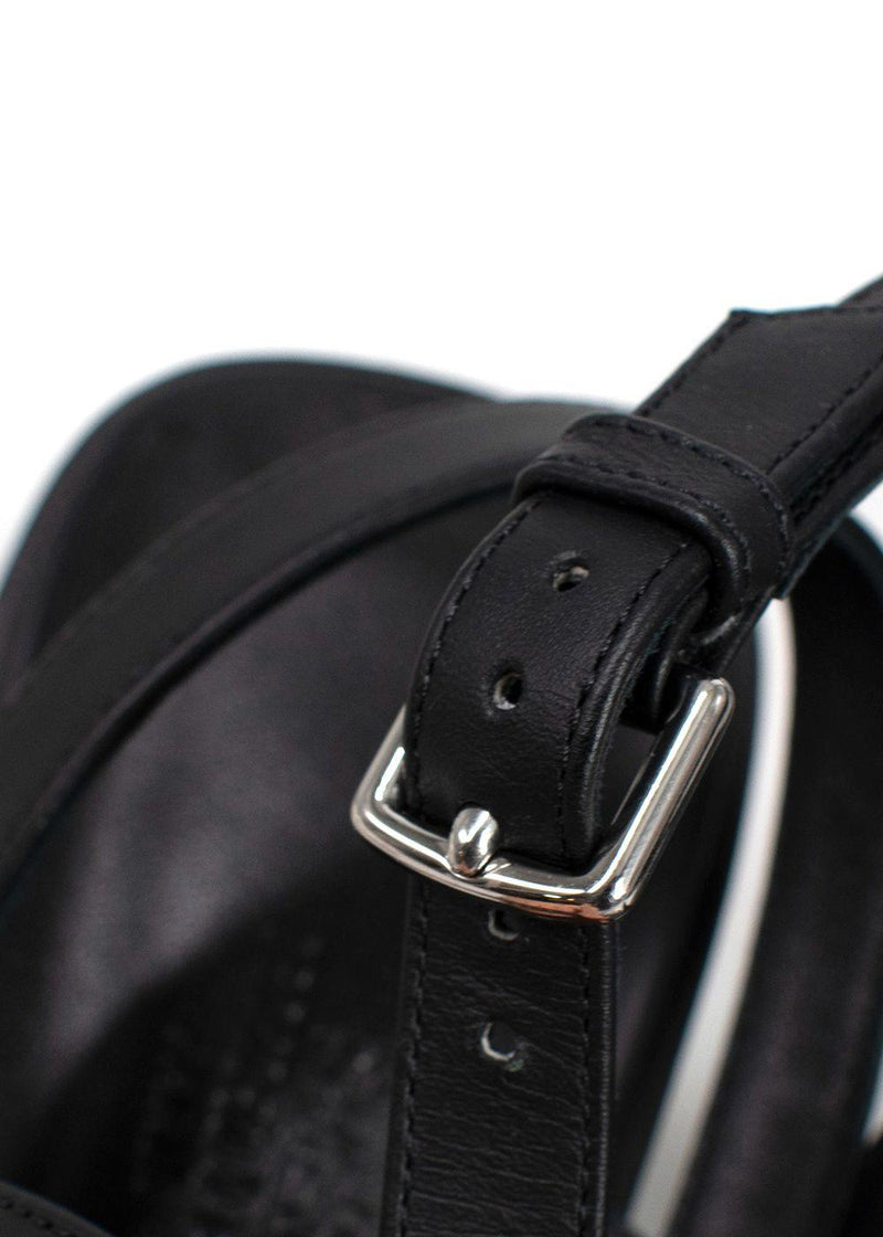 Hermes Black Leather Ivresse Sandals