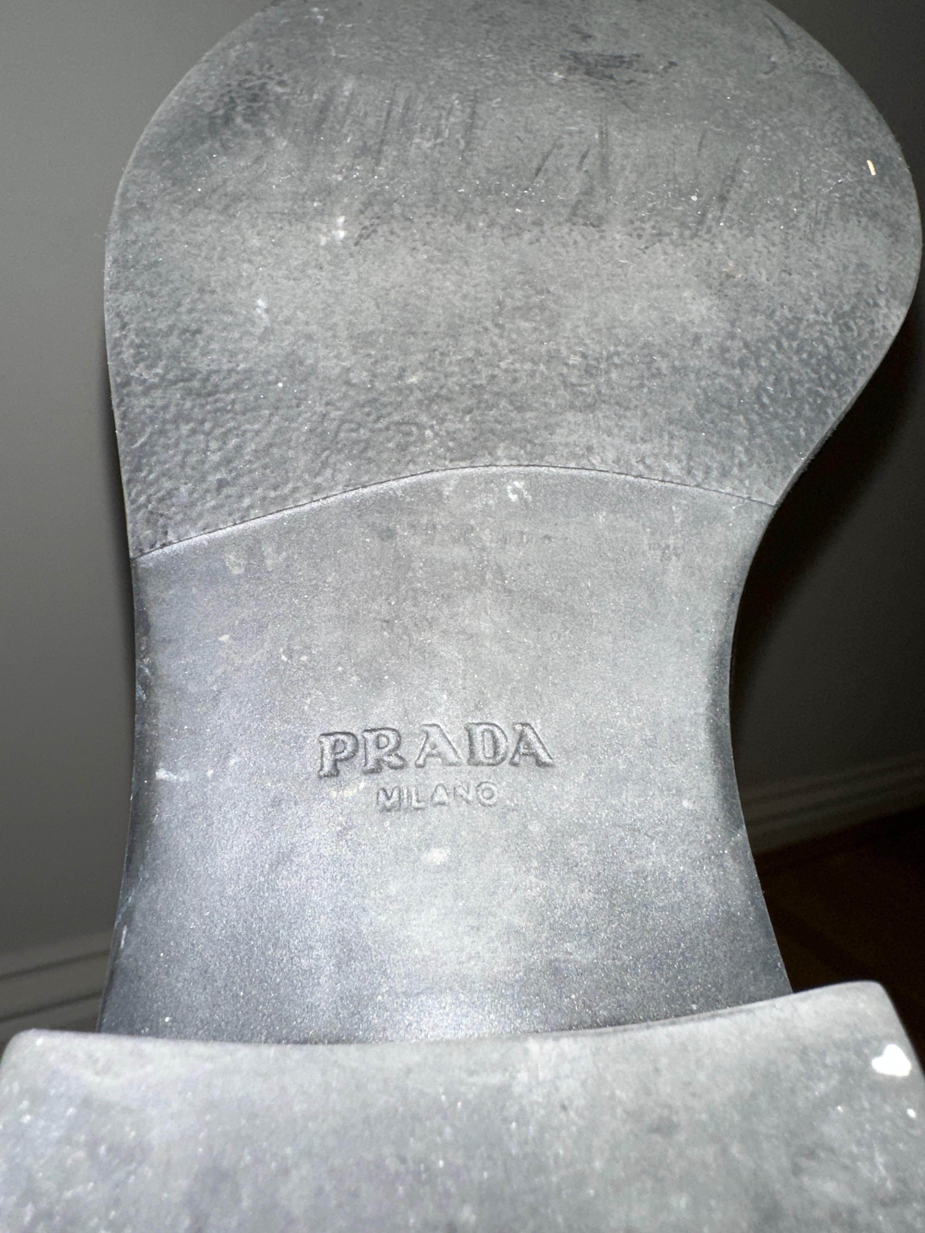 Prada Black Re- Nylon Combat Boots