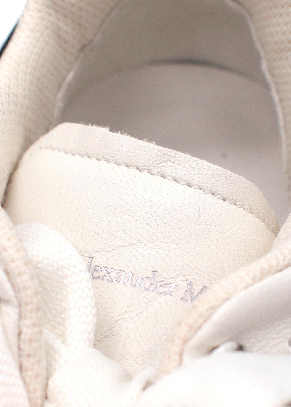 Alexander McQueen White Sprint Runner Nappa Leather Trainers
